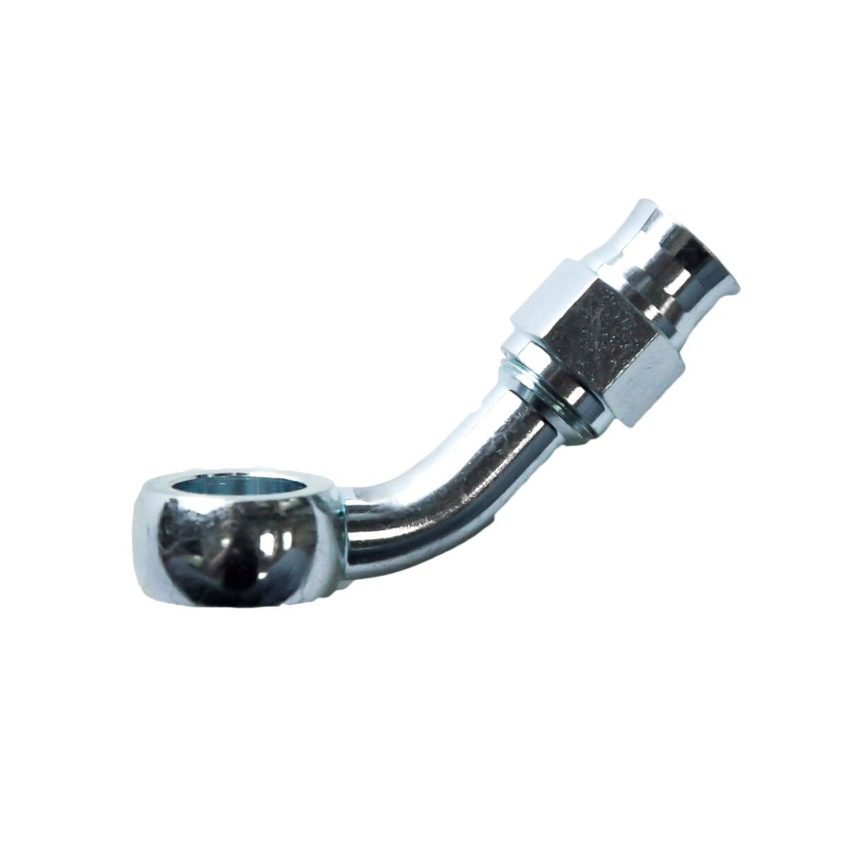 Reusable Banjo Hose End -03 x 10MM | 45° Stainless - Image 1