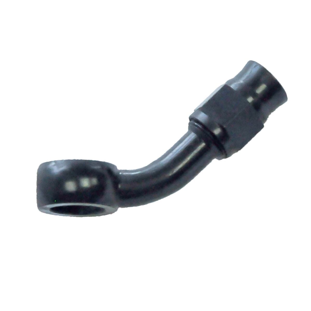 Reusable Banjo Hose End -03 x 11MM-7/16 | 45° Steel Black - Image 1