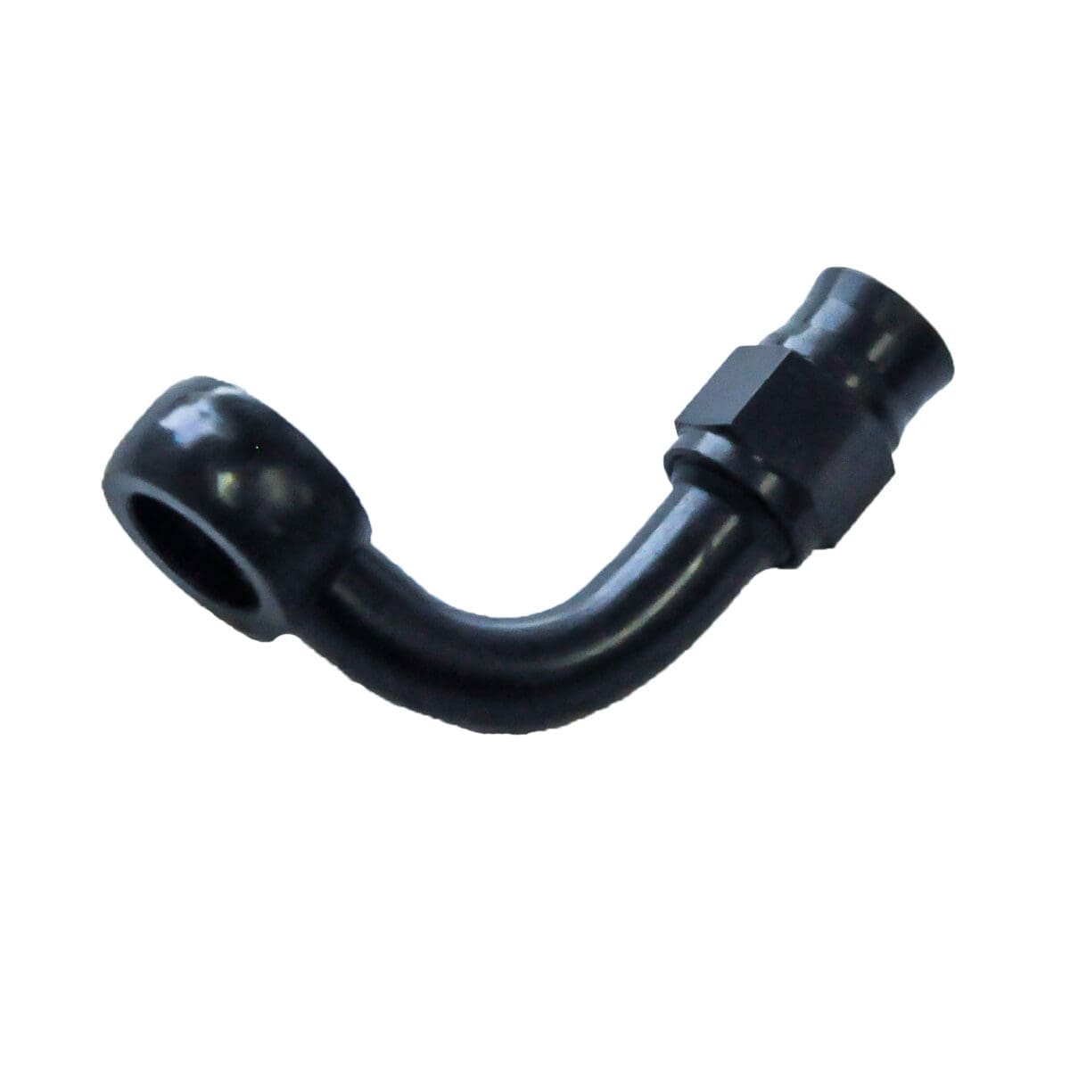 Reusable Banjo Hose End -03 x 7/16 | 90° Steel Black - Image 1