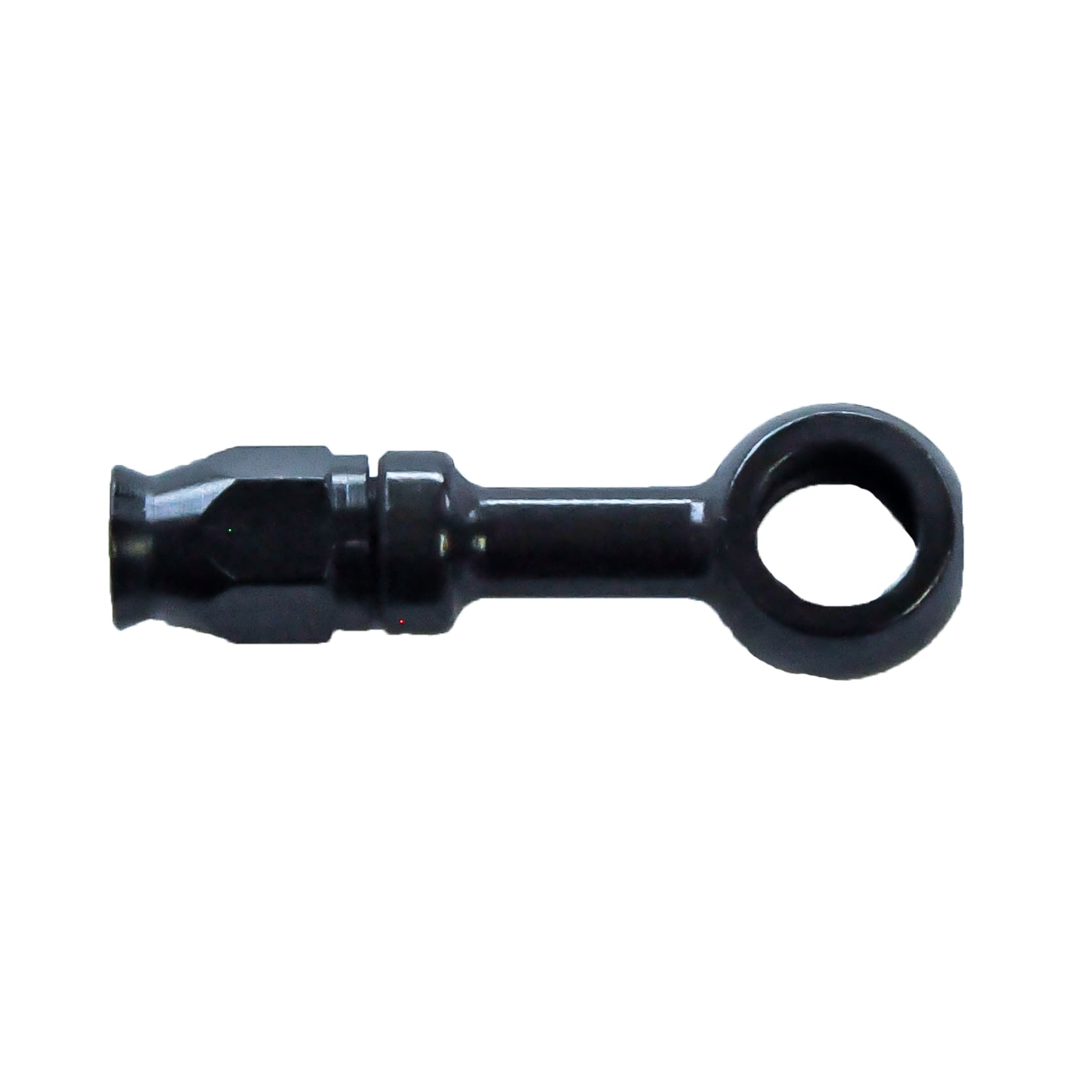 J03XX-8 Banjo Hose End Non-Swivel -03 x 7/16 Straight Steel Black - Image 1