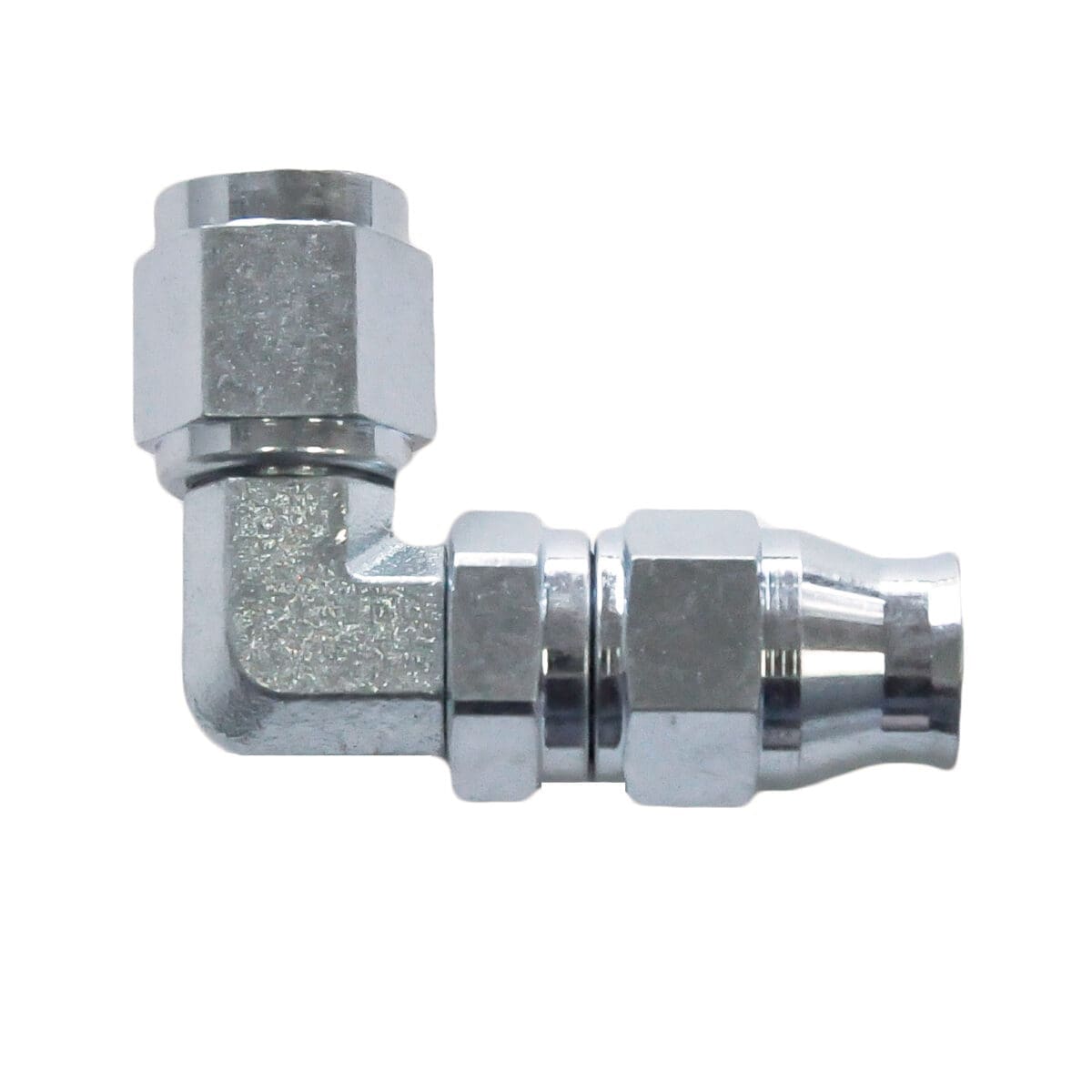 Reusable PTFE Hose End -04 | 90° Forged Stainless - Image 1