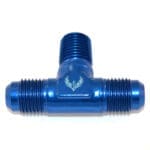 Flare to Pipe TEE on Branch  -08 | 3/8 NPT