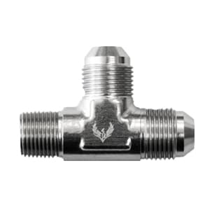 BX26-5 Flare to Pipe TEE on Run -20 | 1-1/4 NPT - Image 1