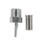 Crimp PTFE Hose End Straight -03 | 1/8 F NPT