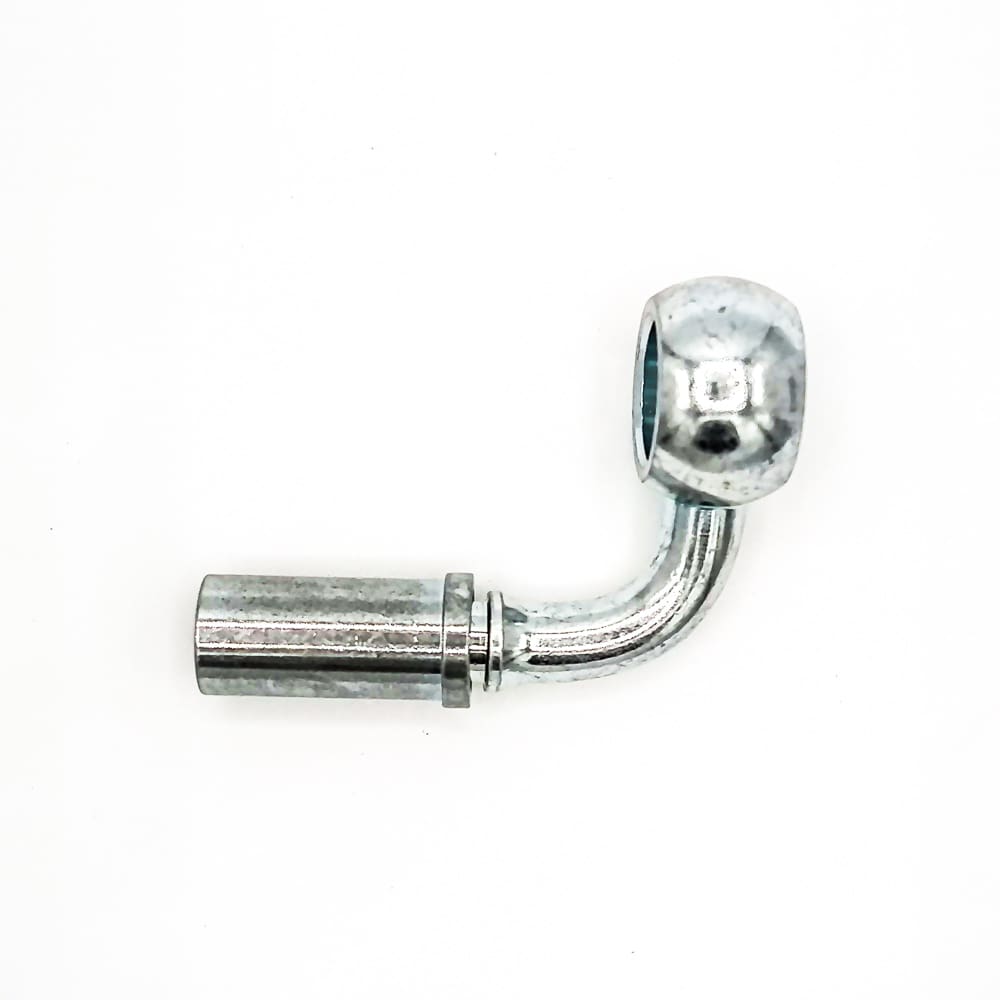 G109003-7 Crimped Banjo Hose End 90° | -03 | 10MM - 3/8 - Image 1
