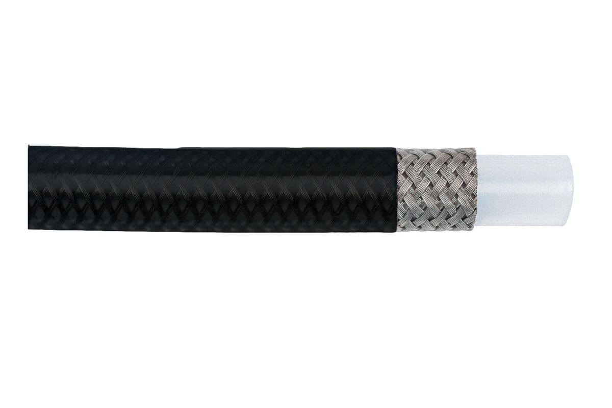 Braided Stainless PTFE Hose -03 Black Vinyl Coated - Image 1